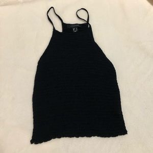 Black Atmosphere ruched halter tank top, size 4